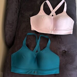 Under Armour XL Pink and Teal Crossback Sports Bras
